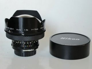 Rare Nikon Nikkor - Qd C 15mm F:5.  6 Auto Lens With Caps,  " Lqqk "