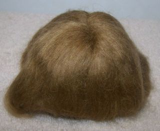 Vintage Doll Wig Synthetic Mohair Size 10 Light Brown Color
