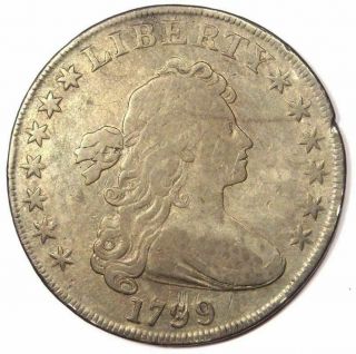 1799 Draped Bust Silver Dollar $1 - Fine Details - Rare Type Coin 3