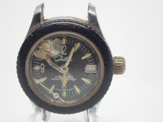 Vintage Chateau Mechanical Small Divers Wind Wrist Watch Good Balance 26 Mm