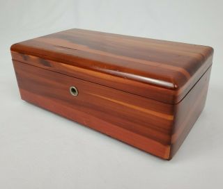 Vintage Miniature Lane Cedar Chest Salesman Sample Wooden Jewelry Box