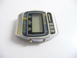 RARE Vintage Piratron musical melody alarm digital LCD wrist watch; 1980 ' s era 3