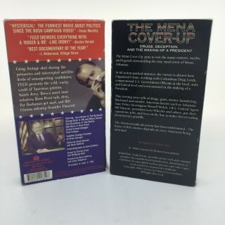 2 VHS TAPES: EXPOSING THE CLINTONS - THE MENA COVER - UP & FEED (VERY RARE) 2