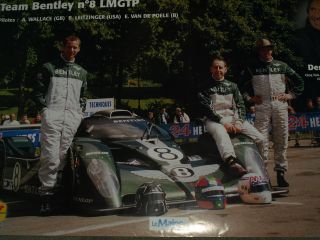 2001 Bentley Exp Speed 8 Le Mans 24 Heures Hours Rare Poster Andy Wallave Bell