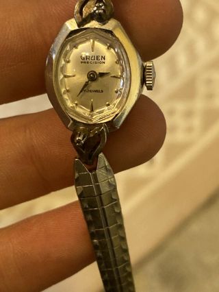 Vintage Gruen Precision 17 Jewel Ladies 10k Rgp Wrist Watch