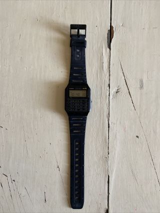 Casio Calculator Watch Model Ca - 53w Black Plastic Band 3208 Vgc