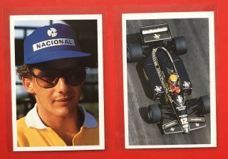 Ayrton Senna - Rare Trade Rookie Cards 2 Racing 1987 A Question Of Sport F1