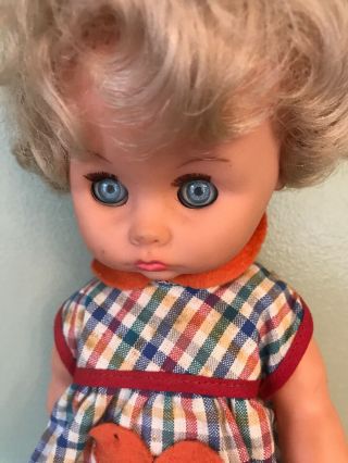 Vintage Doll Made In Italy Remco 11.  5 " 1965 Blonde Hair Blue Eyes