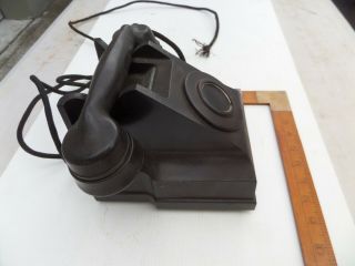 ANTIQUE VINTAGE OLD BLACK BAKELITE DESK TELEPHONE 2