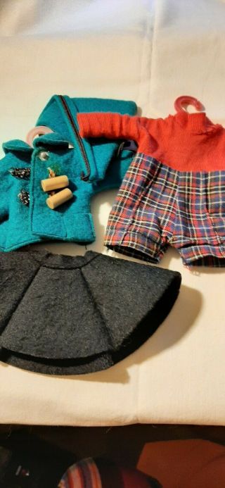 Vintage Vogue Ginny Doll Clothes Tagged Coat Hat Skirt Pants W/shirt