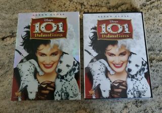 101 Dalmations Dvd Rare Oop 1996 Glenn Close Live Action Disney With Slipcover