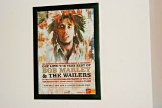 Bob Marley Framed A4 Rare 2001 `one Love:best Of` Album Promo Poster