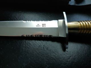 Al Mar 4016 Fairburn Sykes style dagger RARE BRASS HANDLE SEKI JAPAN 1980S 2