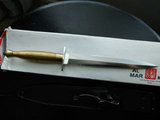 Al Mar 4016 Fairburn Sykes style dagger RARE BRASS HANDLE SEKI JAPAN 1980S 5