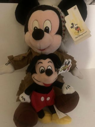 Rare Vintage Thanksgiving Disney Indian Mickey Mouse Plush Le W/ Tags
