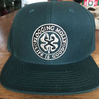 Flogging Molly Irish/celtic Punk Band Four Leaf Clover Green Baseball Hat Rare
