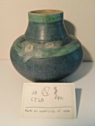 Early Antique Rookwood Pottery 5.  5 " Vase - Blue Matte Glaze Signed/rare No Dmg.