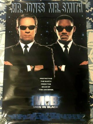 Men In Black Movie Poster 27 X 40 Double - Sided Glossy 1997 Rare