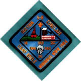 1984 Area 5b Conclave Winingus,  Tuckahoe Oa Lodge 386,  343,  103,  30,  11,  18 Boy Scout