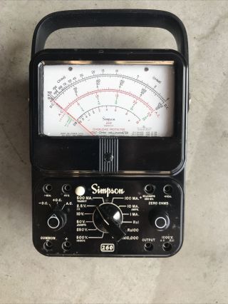 Vintage Simpson 260 Series 6p Analog Milliammeter Vom Multi - Meter