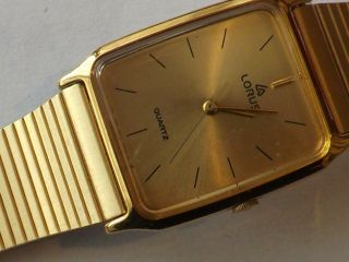 A Vintage Gents Gold Tone Lorus Quartz Watch