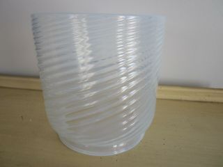 Antique Opalescent Swirl Glass Shade,  Hanging Cylindrer Gas Lamp