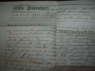 1848 ANTIQUE CHILI NY LAND INDENTURE DEED LEGAL DOCUMENT JOHN SAMPSON MILLER 2