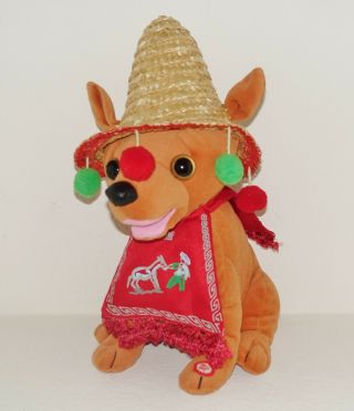 (&) Rare Pbc Musical Dancing Pancho Chihuahua—sings Feliz Navidad
