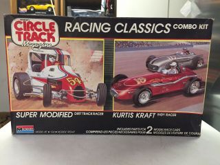 2 Car Set 1:24 Monogram Model Cars Kit Kurtis Kraft Indy Racing Classics Combo