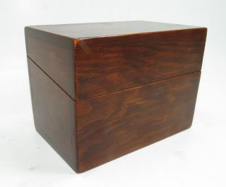 Vintage Wood 3 X 5 Index Recipe Card File Box