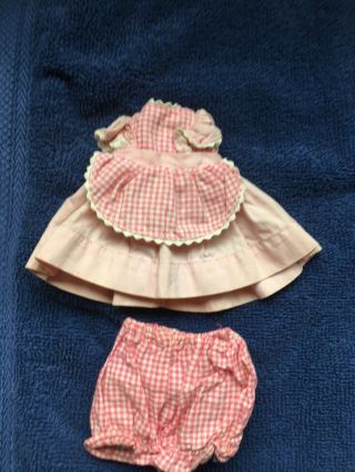 Vintage Vogue Toodles Pink Checked Dress With Panties 1944 - 1946