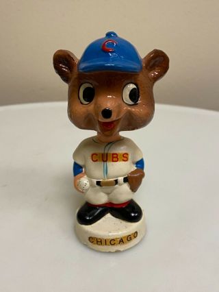 Vintage 1960s Chicago Cubs Baseball Mini Miniature Nodder Bobblehead Rare