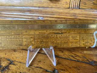 S42 Antique Stanley Rare Folding Rule Wood Ruler No.  6 Type 2 1859 - 1902 Boxwood 3
