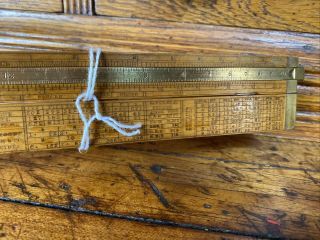 S42 Antique Stanley Rare Folding Rule Wood Ruler No.  6 Type 2 1859 - 1902 Boxwood 4