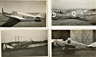 Four Rare Photographs Of Miles Whitney Straight Light Aircraft
