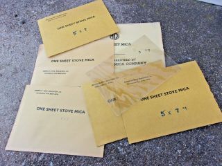 7 Nos Old Stock Mica Sheets 5 X 7 Stoves Lanterns Windows In Packages Window