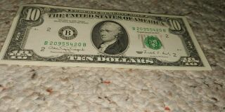 Crisp Old 10 Ten Dollar Bill Rare B 2