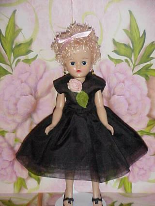 1959 Vogue 3260 Black Silk Organza Dress Only Jill & Friends No Doll