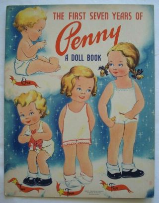 Vintage The First Seven Years Of Penny Paper Doll Book 1950 