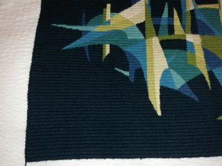 Extremely Rare 1950s - 70s G.  Duvert French Abstract Wool Wall Hanging Tapestry 6