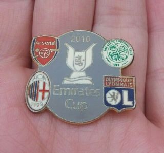 Arsenal 2010 Emirates Cup Pin Badge Rare Vgc