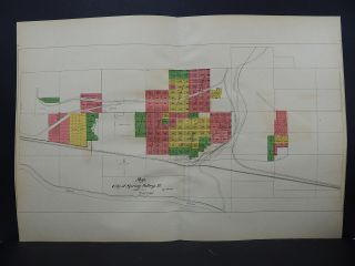 Illinois,  Bureau County Map,  1916 City Of Spring Valley W16 84