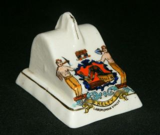 Rare Cheese / Butter Dish C R & Co Caledonia Glasgow Crested China Kelty Fife