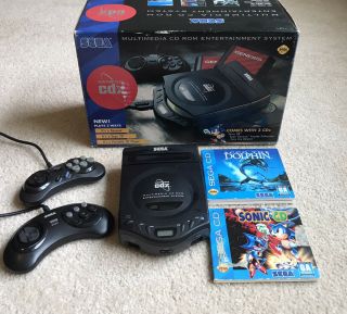 Rare Sega Genesis Cdx Cd System/console - Box,  Inserts And Games