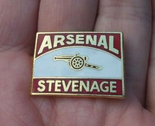 Arsenal Stevenage Vintage Pin Badge Rare Vgc
