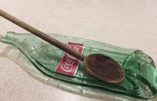 36oz Vintage Coca Cola Bottle Spoon Rest Soap Dish Slumped Melted Flattened