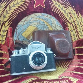 Zenit - C Kmz Ussr Soviet Russian 35 Mm Slr Film Camera Lens Industar50 1959 Rare