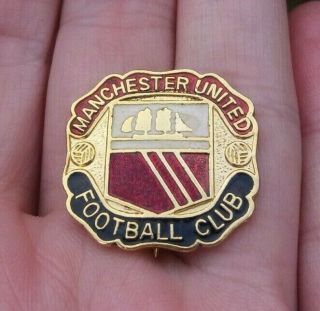 Manchester United Football Club Vintage Pin Badge Rare Vgc