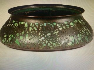 Tiffany Studios Grapevine Pattern Planter Bronze & Glass Very Rare Peice