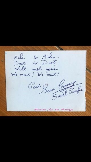 Extremely Rare Early Sean Connery - James Bond 007 - Signed Album Page
